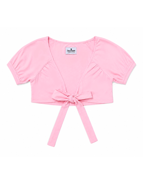 SHIRRING RIBBON BOLERO - 4 COLORS PINK