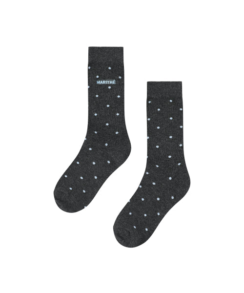 MINI POLKA DOT SOCKS - 3 COLORS CHARCOAL