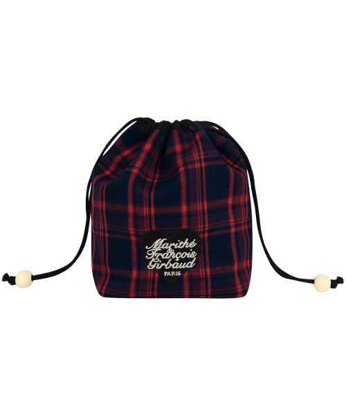 HEART CLASSIC LOGO STRING POUCH - 3 COLORS RED