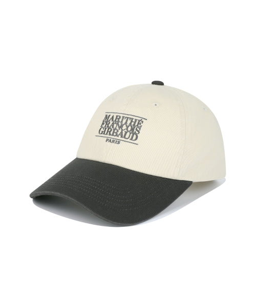 SMALL CLASSIC LOGO 6PANEL COLOR BLOCK CAP - 3 COLORS CHARCOAL