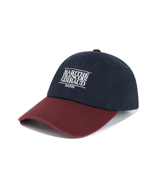 SMALL CLASSIC LOGO 6PANEL COLOR BLOCK CAP - 3 COLORS BURGUNDY