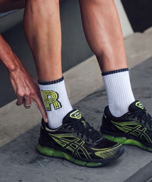 CUSHIONING RUNNING CREW SOCKS - STEP BY STEP AS SHOWN
