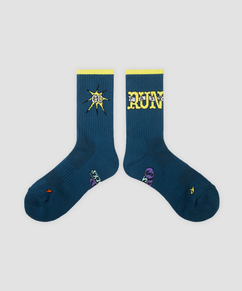 2-PACK CUSHIONING RUNNING CREW SOCKS C AS SHOWN