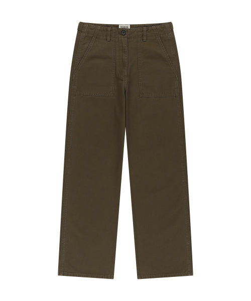 W COTTON WORK PANTS - 2 COLORS BROWN