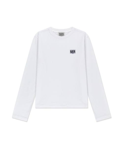 W SMALL CLASSIC LOGO LONG SLEEVE TEE - 3 COLORS WHITE