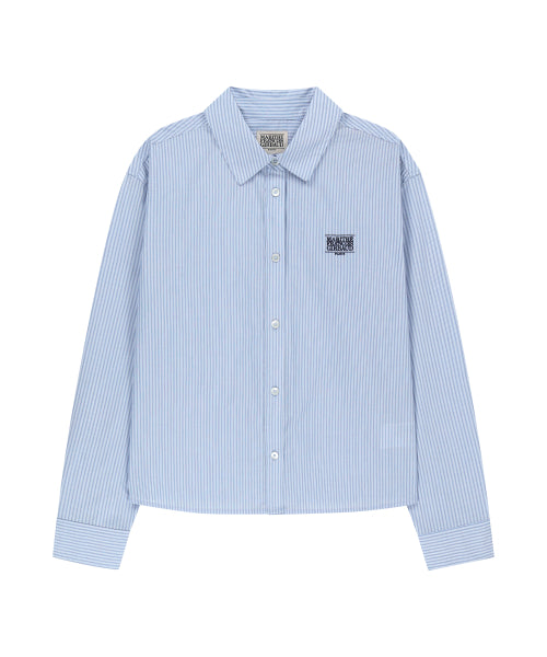 W MICRO CLASSIC LOGO COTTON SHIRT STRIPE - 2 COLORS AS SHOWN