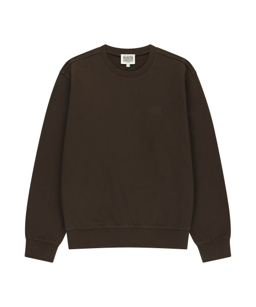 SMALL CLASSIC LOGO EMBROIDERY SWEATSHIRT HEATHER - 4 COLORS BROWN