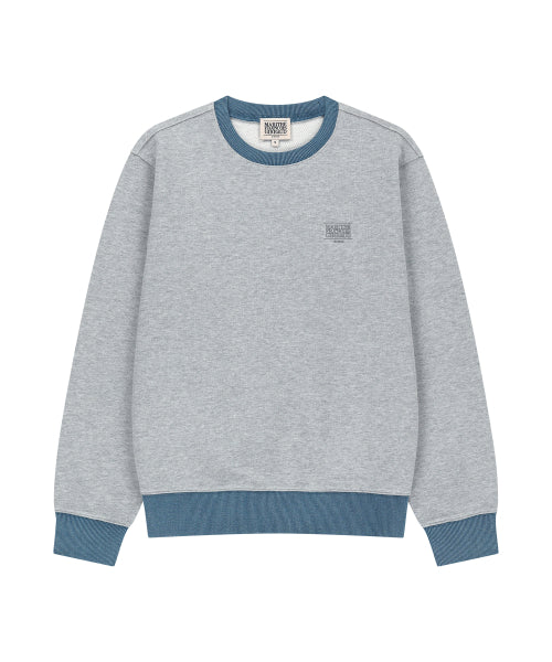 SMALL CLASSIC LOGO EMBROIDERY SWEATSHIRT HEATHER - 4 COLORS GREY