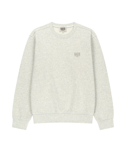 SMALL CLASSIC LOGO EMBROIDERY SWEATSHIRT HEATHER - 4 COLORS OATMEAL