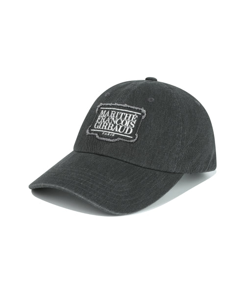 APPLIQUE WASHED SMALL CLASSIC LOGO CAP - 3 COLORS BLACK