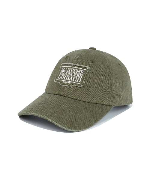 APPLIQUE WASHED SMALL CLASSIC LOGO CAP - 3 COLORS KHAKI