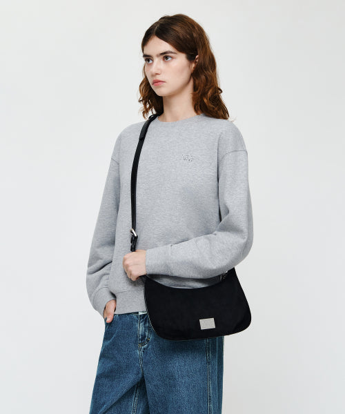 CLASSIC LOGO HALF MOON 2 WAY CROSS BAG - 2 COLORS BLACK