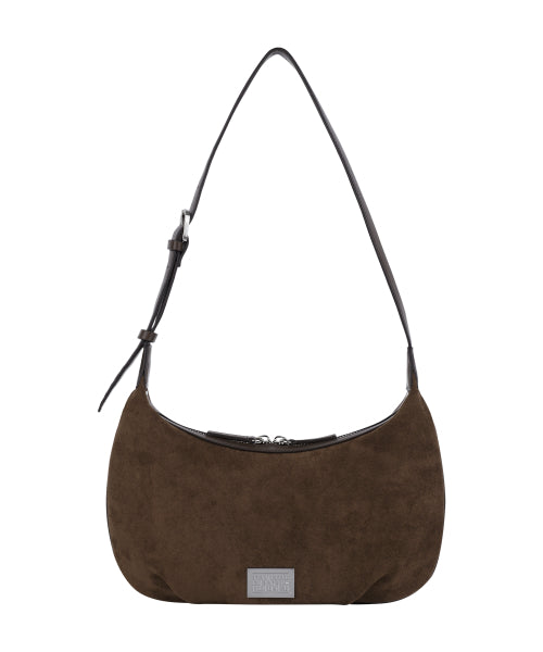 CLASSIC LOGO HALF MOON 2 WAY CROSS BAG - 2 COLORS BROWN