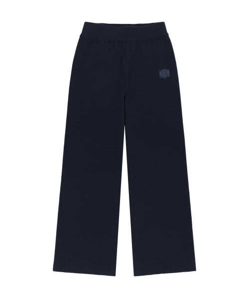 W RIBBON CLASSIC LOGO KNIT PANTS - 2 COLORS NAVY