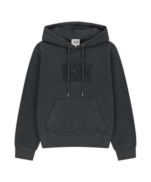 ROPE APPLIQUE HOODIE - 2 COLORS CHARCOAL