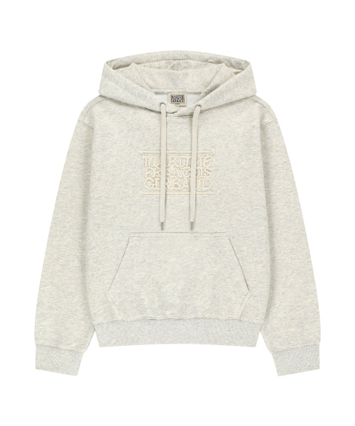 ROPE APPLIQUE HOODIE - 2 COLORS OATMEAL