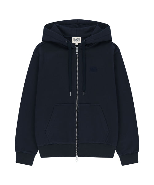 BACK CLASSIC LOGO HOODIE ZIPUP - 2 COLORS NAVY