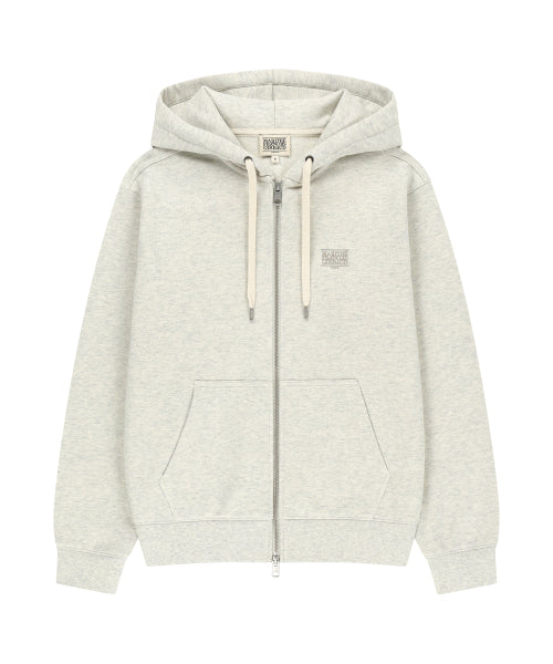BACK CLASSIC LOGO HOODIE ZIPUP - 2 COLORS OATMEAL