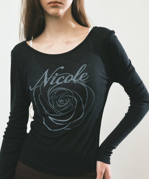 NICOLE ROSE LONG SLEEVE TOP #徐睿知同款! - 5 COLORS BLACK