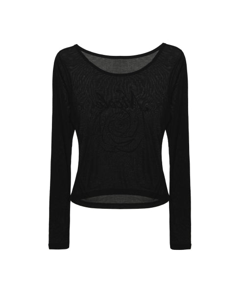 NICOLE ROSE LONG SLEEVE TOP #徐睿知同款! - 5 COLORS BLACK