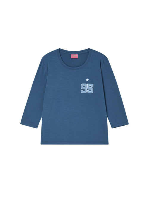 95 BASIC LONG SLEEVE TEE - 4 COLORS BLUE