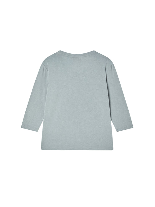 95 BASIC LONG SLEEVE TEE - 4 COLORS LIGHT GREY