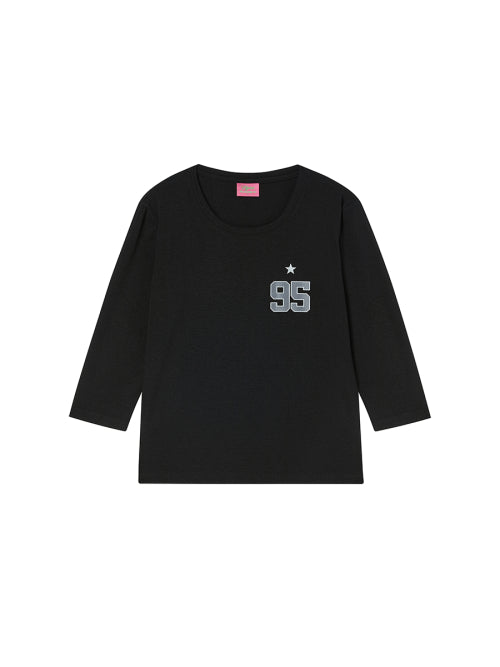 95 BASIC LONG SLEEVE TEE - 4 COLORS BLACK