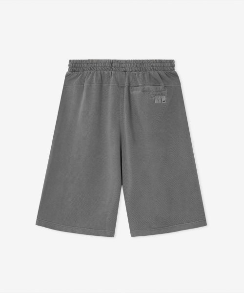 ESCAPE DYED BERMUDA SWEAT SHORTS - 2 COLORS CHARCOAL