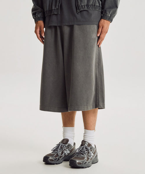 ESCAPE DYED BERMUDA SWEAT SHORTS - 2 COLORS CHARCOAL