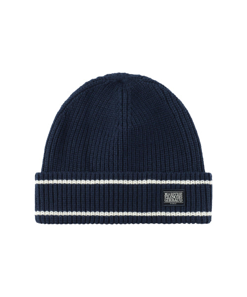 MICRO CLASSIC LOGO COLOR BLOCK BEANIE - 2 COLORS NAVY