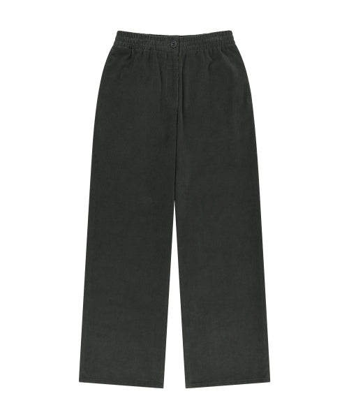 W CORDUROY EASY PANTS - 2 COLORS CHARCOAL