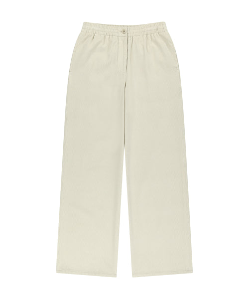 W CORDUROY EASY PANTS - 2 COLORS CREAM