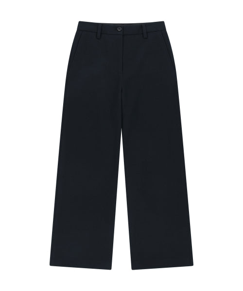 W WOOL LIKE SLACKS - 2 COLORS NAVY