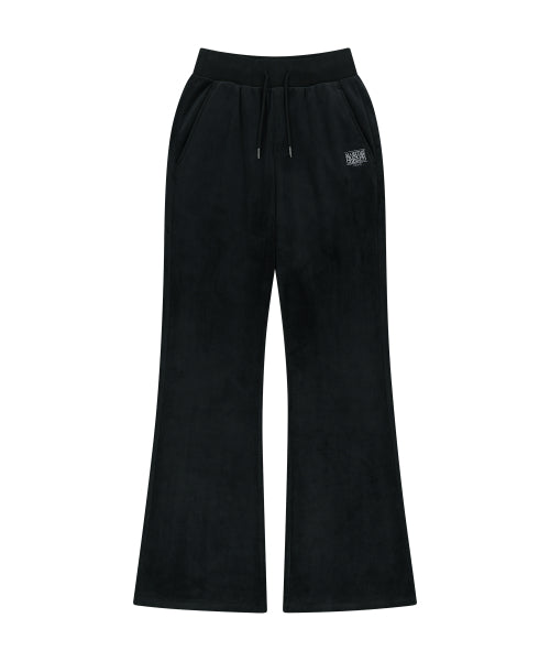 W SLIM FIT VELOUR PANTS - 2 COLORS BLACK