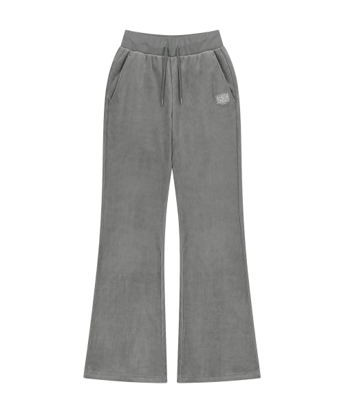 W SLIM FIT VELOUR PANTS - 2 COLORS GREY
