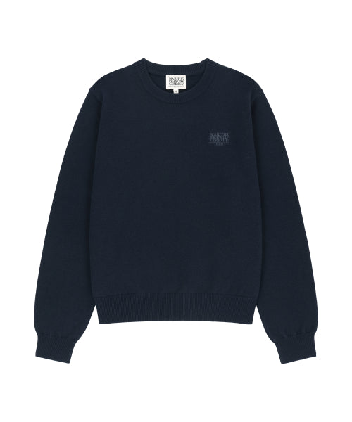 W SMALL CLASSIC LOGO KNIT PULLOVER - 4 COLORS NAVY