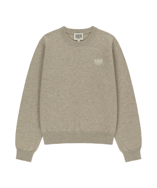 W SMALL CLASSIC LOGO KNIT PULLOVER - 4 COLORS BEIGE