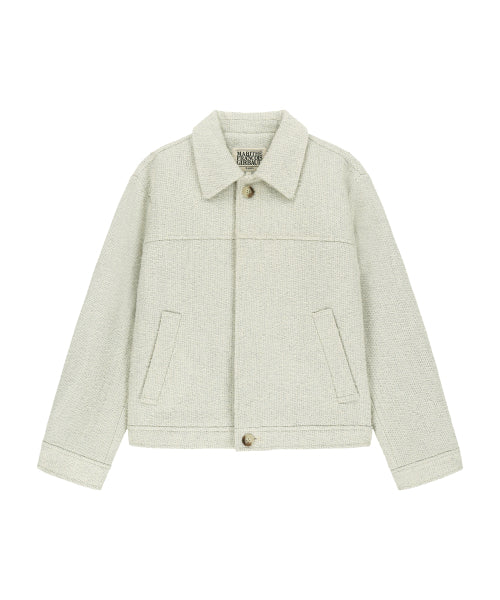 COLLAR TWEED JACKET - 2 COLORS CREAM
