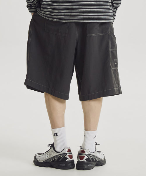 ESCAPE WOVEN SHORTS - 2 COLORS CHARCOAL