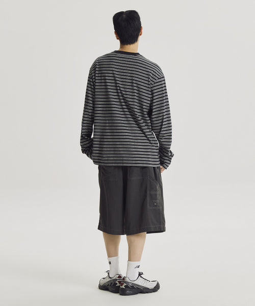 ESCAPE WOVEN SHORTS - 2 COLORS CHARCOAL