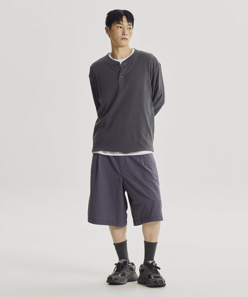 ESCAPE WOVEN SHORTS - 2 COLORS PURPLE