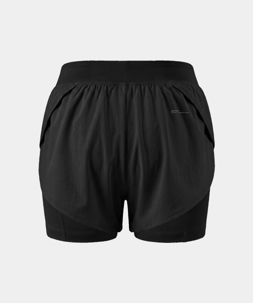 WOMEN HIGH STRETCH RUNNING SHORTS - 3 COLORS BLACK
