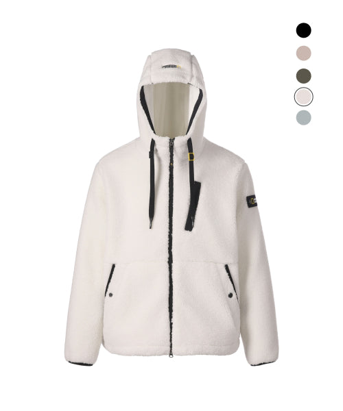 COSTONI HOOD FLEECE JACKET #高允真同款! - 5 COLORS O WHITE
