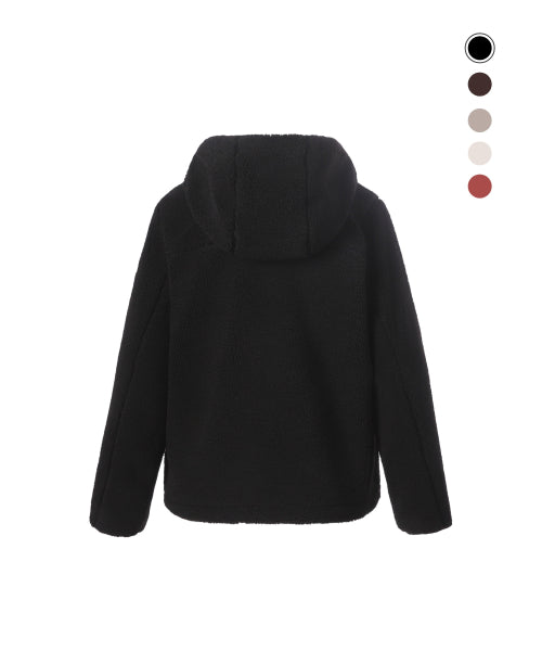 COSTONI HOOD FLEECE JACKET #高允真同款! - 5 COLORS BLACK