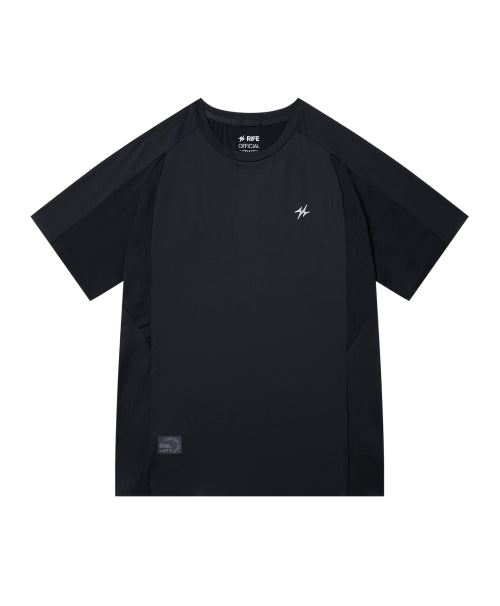 AIR SQUARE PERFORMANCE RUNNING SHORT SLEEVE T-SHIRT - 3 COLORS BLACK