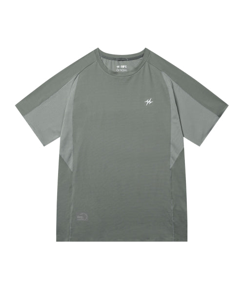 AIR SQUARE PERFORMANCE RUNNING SHORT SLEEVE T-SHIRT - 3 COLORS BLACK