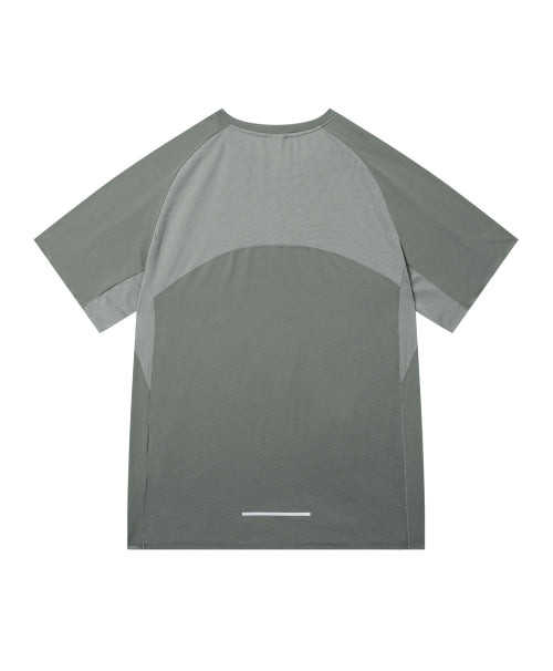 AIR SQUARE PERFORMANCE RUNNING SHORT SLEEVE T-SHIRT - 3 COLORS BLACK
