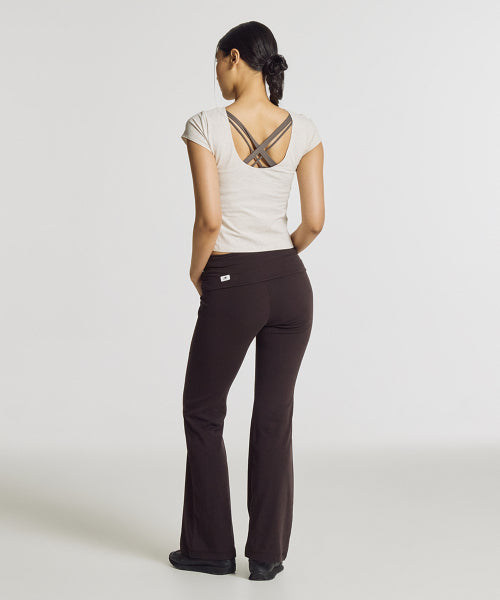WOMEN OPEN BACK FITTED TEE - 2 COLORS IVORY