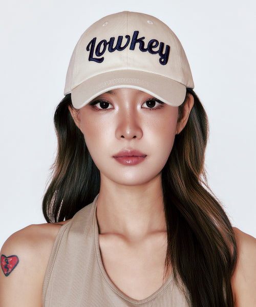 SCRIPT BALL CAP - 5 COLORS CREAM