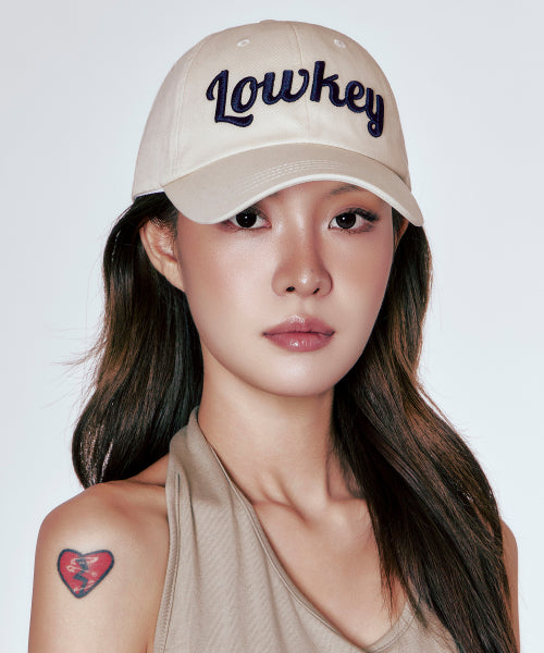 SCRIPT BALL CAP - 5 COLORS CREAM